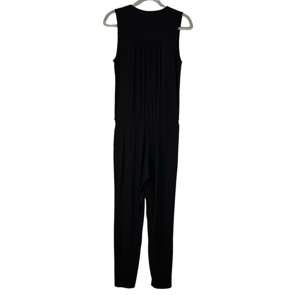 Michael Stars Black Surplice Sleeveless Jumpsuit‎ with Pockets, Size XS - Picture 9 of 10